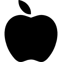 Apple black fruit shape icon