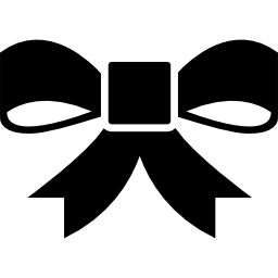 Ribbon bow shape icon