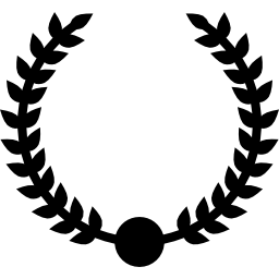 simbolo circolare dei rami del premio della corona icona