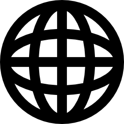 Internet planetary circulr grid symbol icon