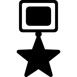simbolo del premio stella di successo icona