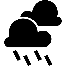 símbolo de tiempo nublado de lluvia icono