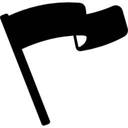 Flag of black long shape icon