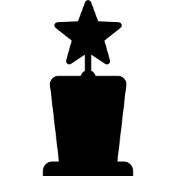 Award star trophy shape icon