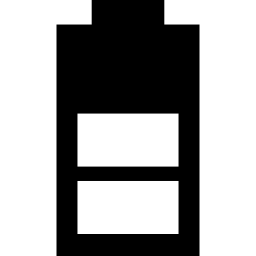 símbolo de interfaz de nivel de batería medio icono