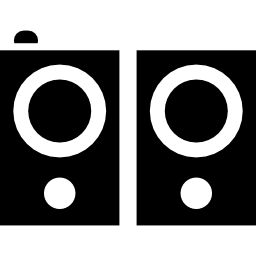 Stereo speakers musical tools icon