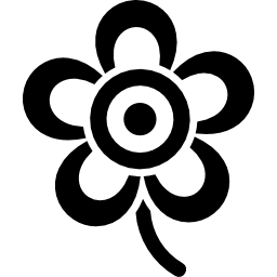 Flower beautiful shape of five petals icon