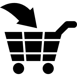 toevoegen aan winkelmandje commercieel symbool icoon