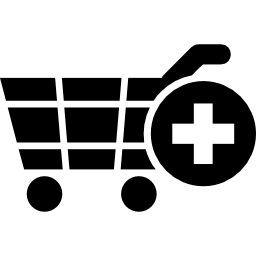 Add to shopping cart e commerce symbol icon