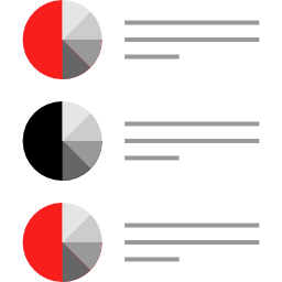 gráfico circular icono