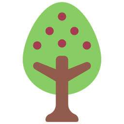 árbol de manzana icono