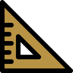 regla triangular icono