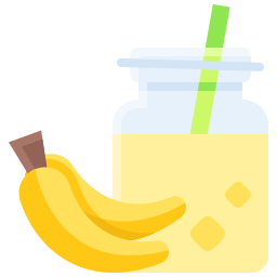Banana smoothie icon