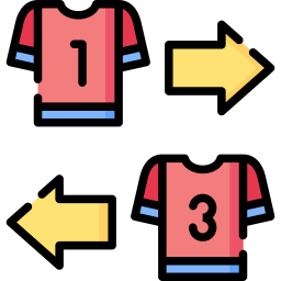 Player substitution icon