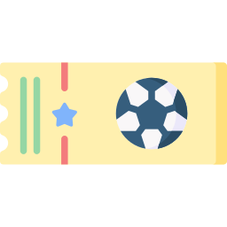 boleto de fútbol icono