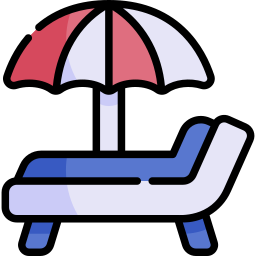 Beach chair icon