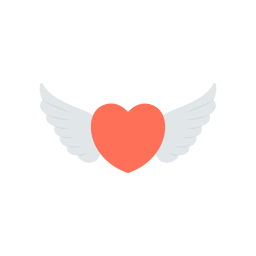 Heart wings icon