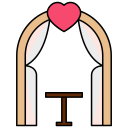 Wedding arch icon