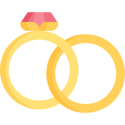 anillos de compromiso icono