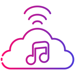 Music cloud icon