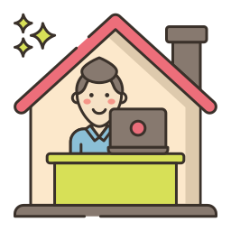 Working at home icon