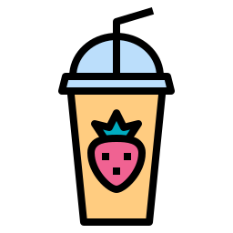 Strawberry juice icon