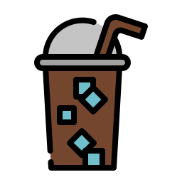 Cold coffee icon
