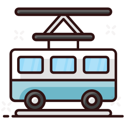 coche de tranvía icono