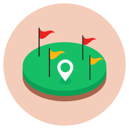 campo da golf icona