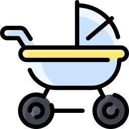 Baby stroller icon