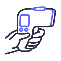 Thermometer gun icon