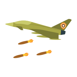 avion de combate icono