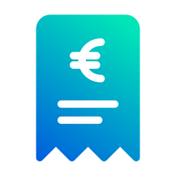 billet en euros Icône