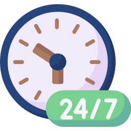 24 시간 지원 icon
