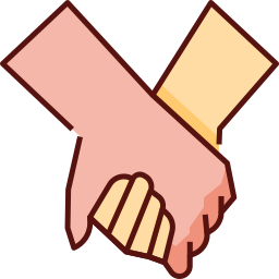 Holding hand icon