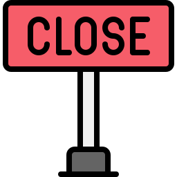 Closed sign icon