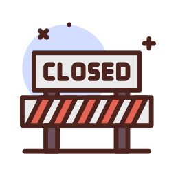 Road closed icon