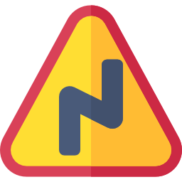 Right reverse bend icon