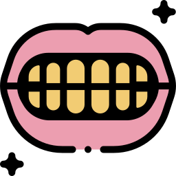 Gold teeth icon
