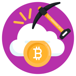 Cloud mining icon