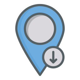kaart aanwijzer icoon
