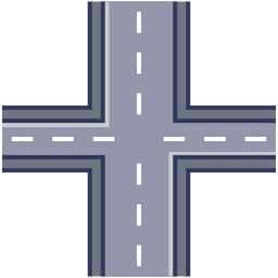 cruzamento de estrada Ícone