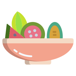 tazón de frutas icono