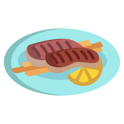 Мясо на гриле иконка