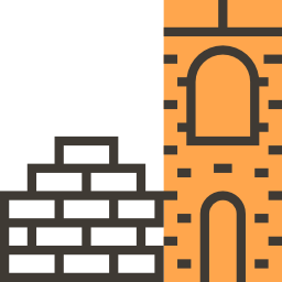 parede de tijolos Ícone