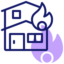 Горящий дом иконка