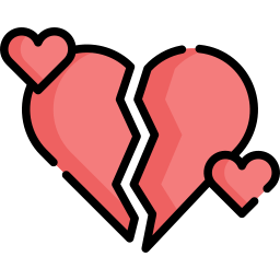 Broken heart icon