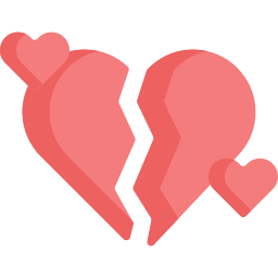 Broken heart icon