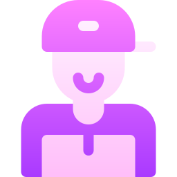 Delivery boy icon