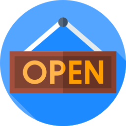 Open sign icon